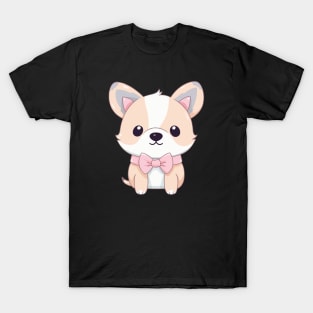 Kawaii Dog with Bowtie T-Shirt
